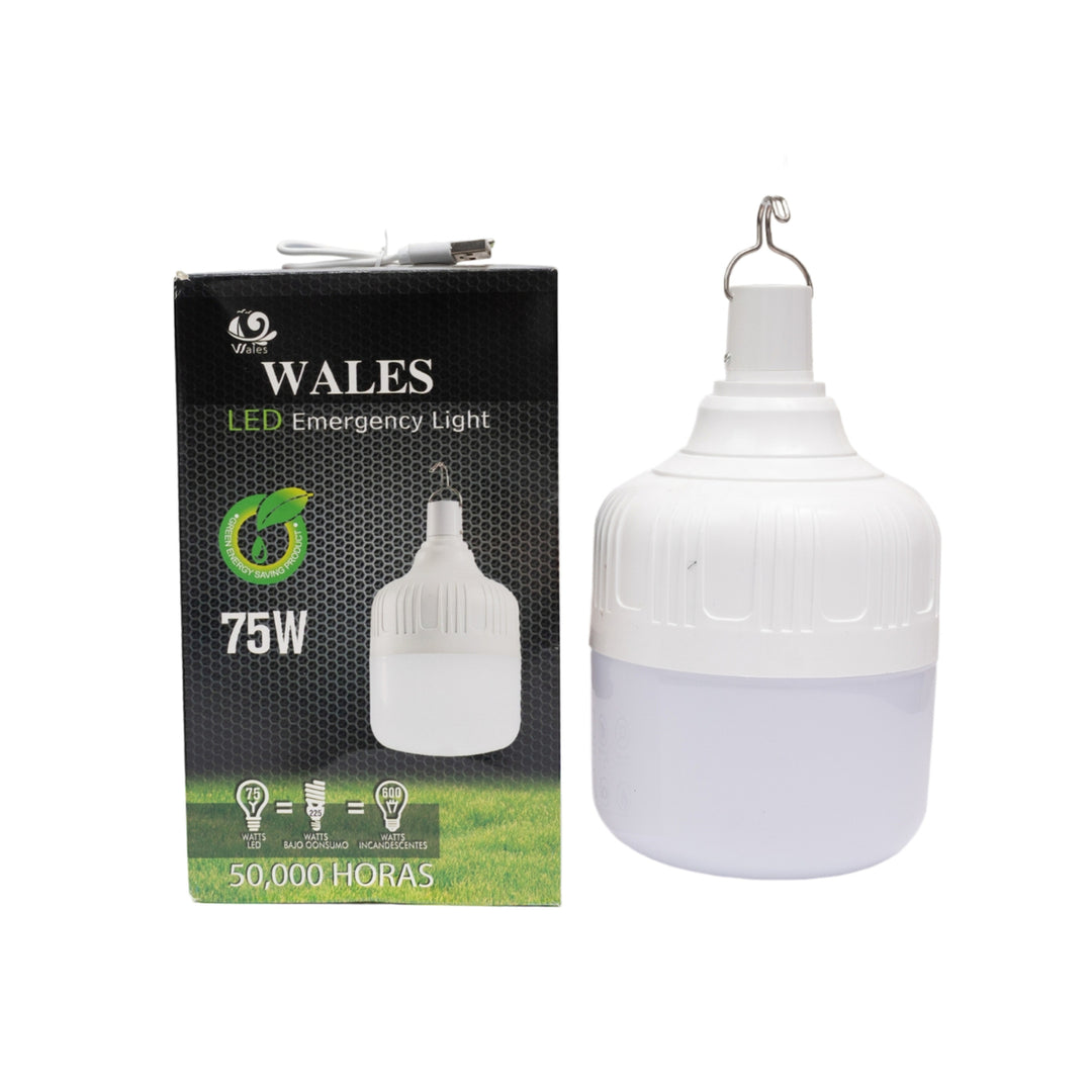 Bombillo de Emergencia Recargable USB 75W Wales - Emergencia y Portabilidad
