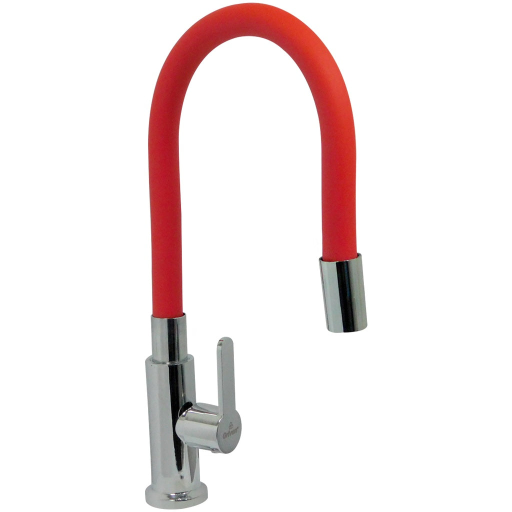 Llave Para Lavaplatos - Fregadero Flexible, Color Rojo Griven