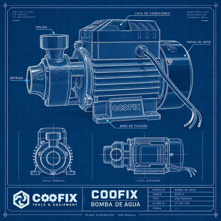 Bomba de Agua Periférica Coofix 1/2 HP (370W) - Modelo CF-QB003