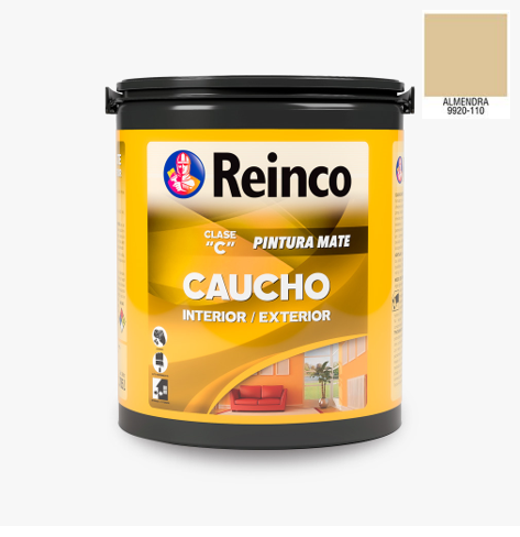 Pintura Caucho Color Almendra 1 Galon Reinco