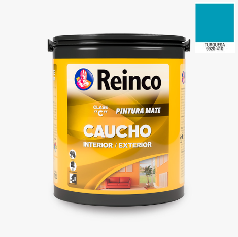 Pintura Caucho Color Turquesa 1 Galon Reinco