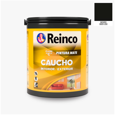 Pintura Caucho Color Negro 1 Galon Reinco