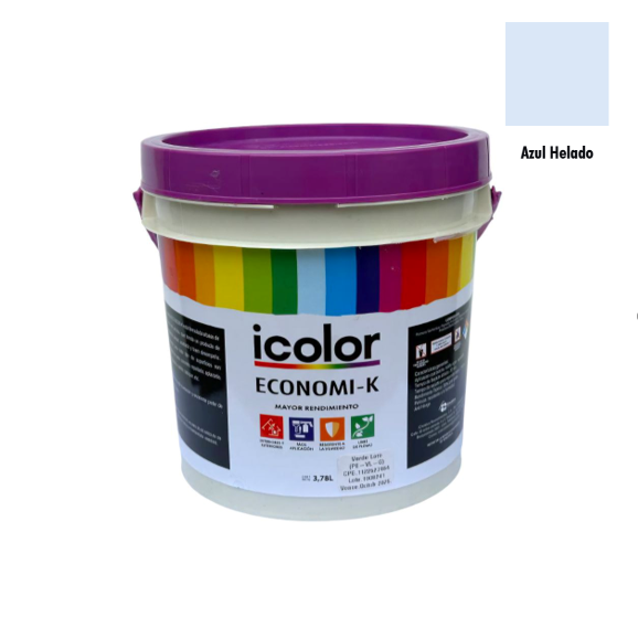 PINTURA CAUCHO AZUL HELADO GALON ICOLOR