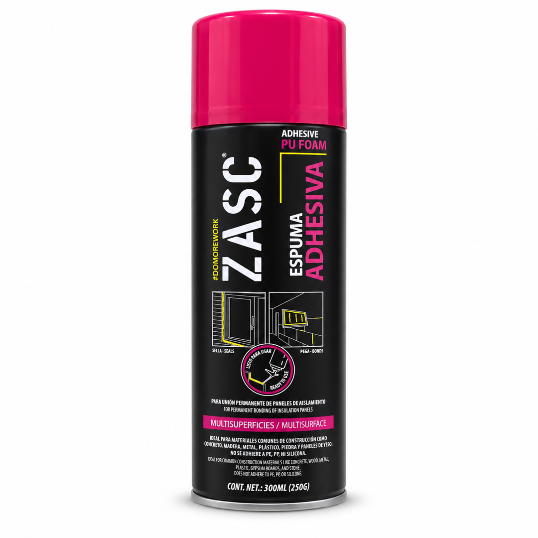 Espuma Adhesiva ZASC PU Foam Multisuperficies 300 ml (250 g)