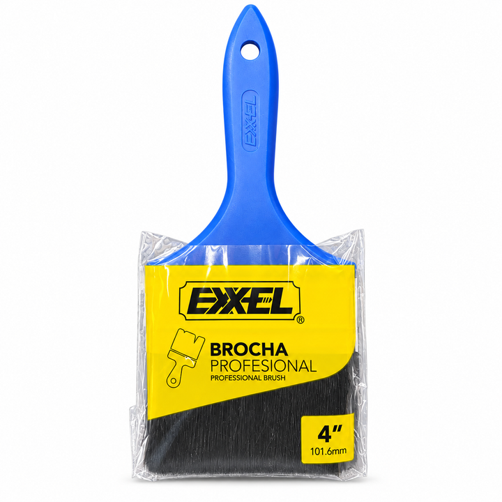Brocha Profesional EXXEL 4" (101.6 mm) Mango Plástico Azul