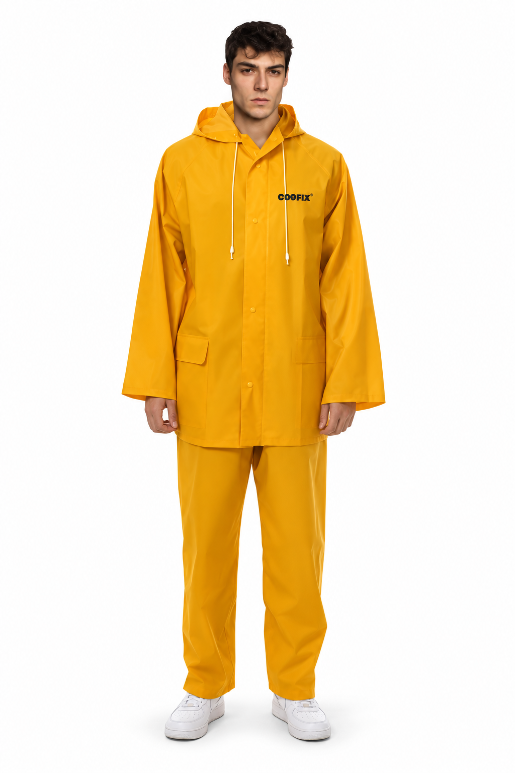 Conjunto Impermeable de Lluvia Coofix 100% PVC Amarillo (Talla XL)