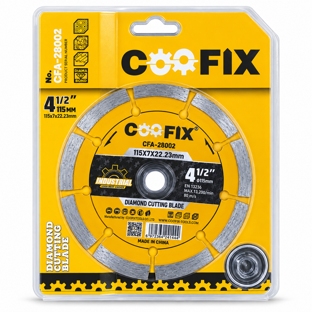Disco de Diamante Segmentado Coofix 4-1/2" (115 mm) para Concreto y Paredes (CFA-28002)