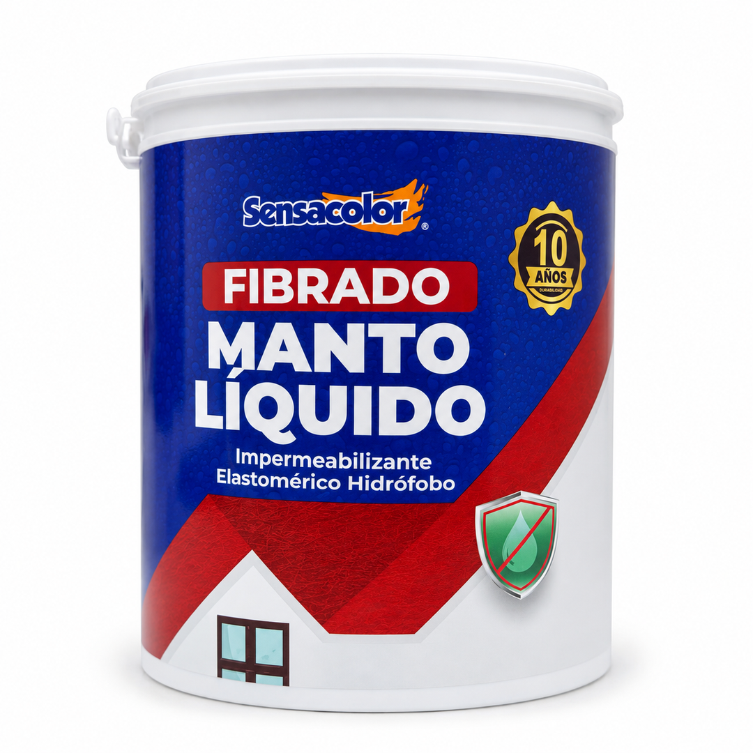 Manto Líquido Fibrado Impermeabilizante Elastomérico Sensacolor Galón (10 Años)