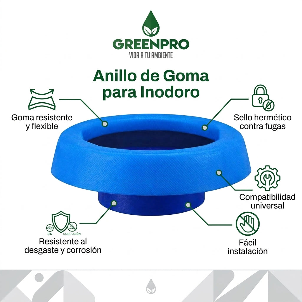 Anillo de Goma para Inodoro Greenpro® con Guía Plástica