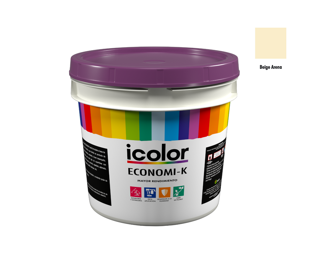 Pintura Caucho Beige Arena Galon Icolor