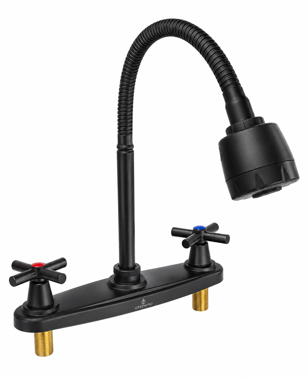 Grifo para fregadero flexible negro mate ferreunica