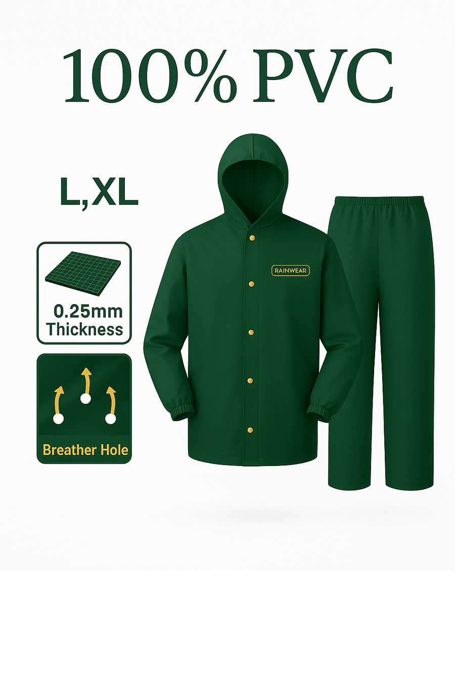 impermeable poncho para motorizado para lluvia talla l y xl