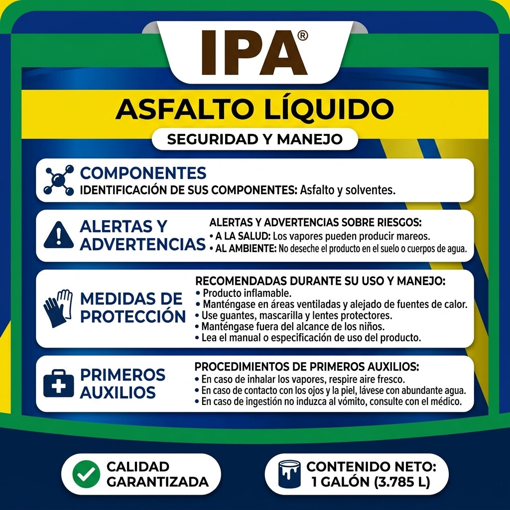 IPA Asfalto Líquido (Impermeabilización) – 1 Galón (3,78 L)