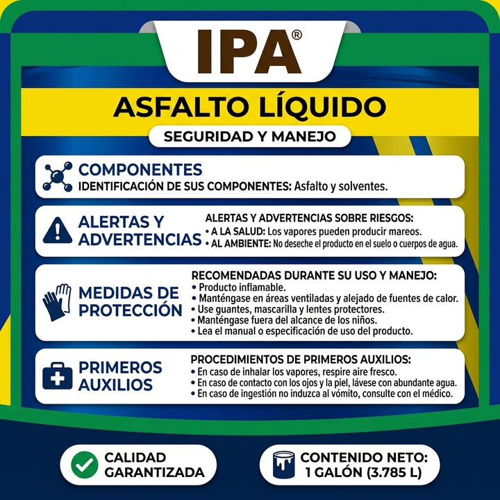 IPA Asfalto Líquido (Impermeabilización) – 1 Galón (3,78 L)