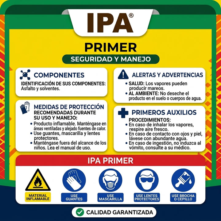 IPA Primer Asfalto con Disolventes (Impermeabilización) – 1 Galón (3,78 L)