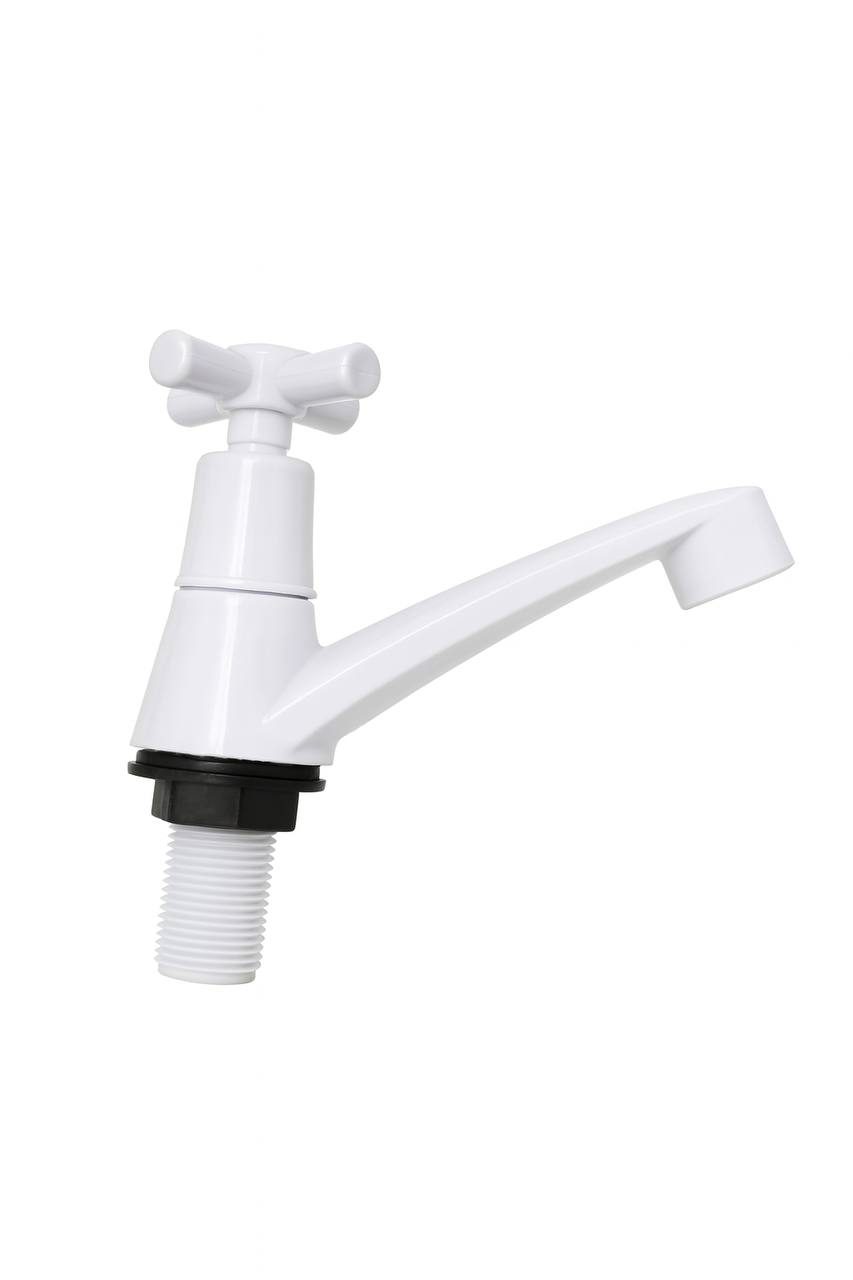 llave para lavamos blanca plastica buena calidad-ferreunica